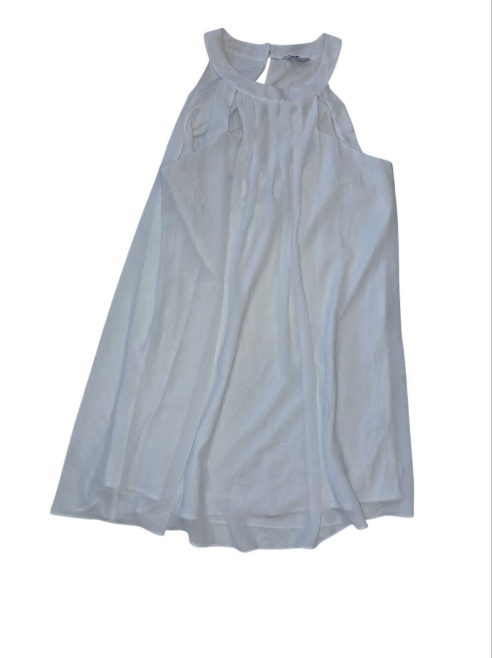 Naked Zebra White Women’s Midi Dress - Flowing A-Line